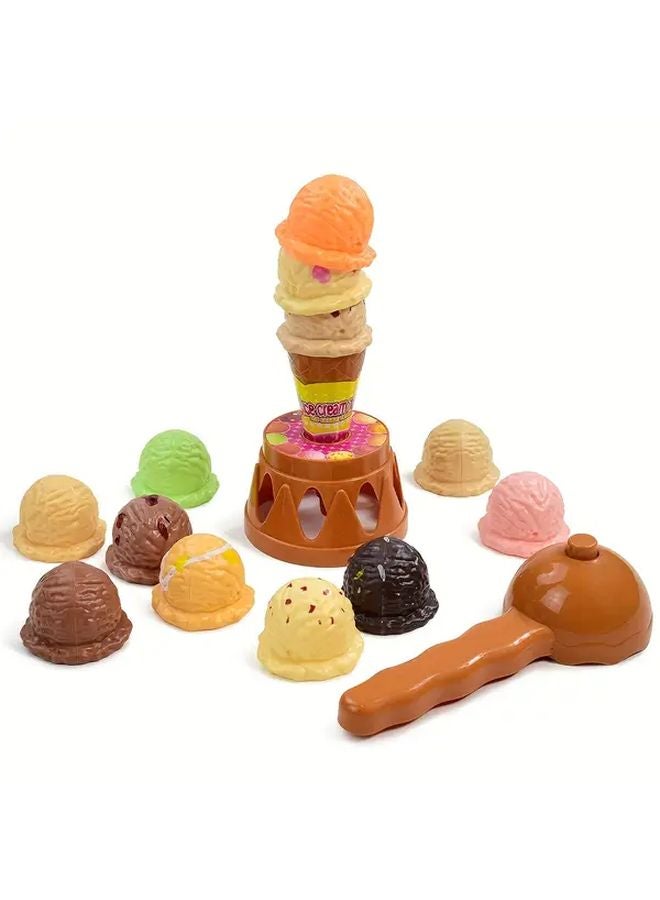 Colorful Ice Cream Stack And Splash Game Interactive Family Puzzle Toy ABS Material 1 Box - Image 2