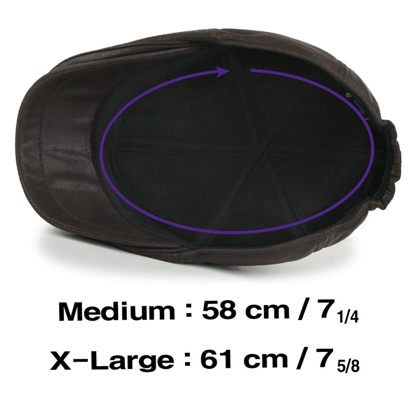 ililily Flat Cap Vintage Cabbie Hat Gatsby Ivy Irish Hunting Newsboy Stretch-fit, Dark Brown - Image 5