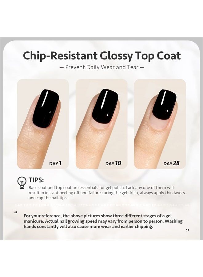 GAOY Gel Top Coat for Gel Nail Polish, 16ml No Wipe Clear Finish, High Gloss Varnish for Long Lasting UV Gel Nail Art DIY - Image 2