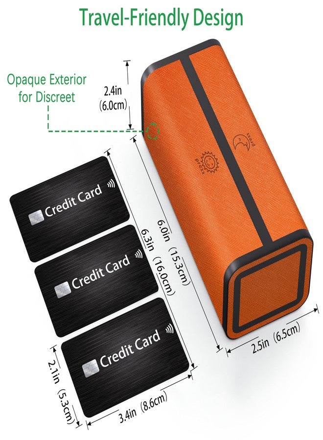 TALVOLC M Pill Organizer 7 Day AM PM, Discreet 2 Times a Day Weekly Pill Box with Double Protection Shell, Large Capacity Portable Vitamin Case for Travel Meds & Medicine Organizer (Orange - Image 3