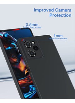 Generic Xiaomi Poco X5 Pro Case Cover, Liquid Gel Rubber Bumper Case with Soft Microfiber Lining Cushion Slim Hard Shell Shockproof Protective Cover for Xiaomi Poco X5 Pro (Black)  - Image 5