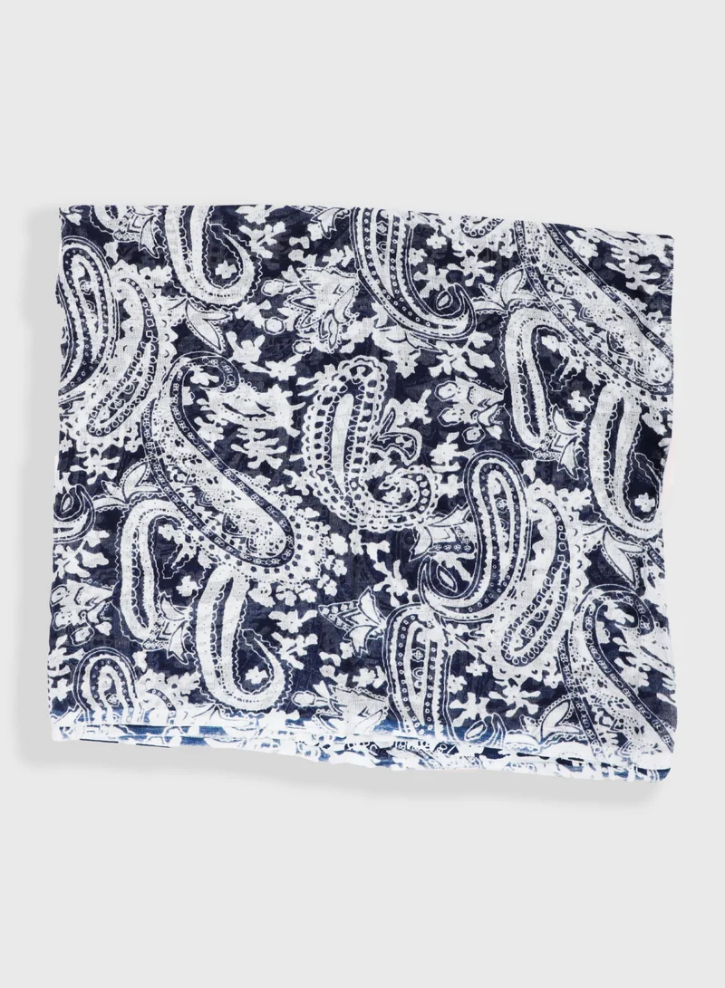 Amica  Hijab Natural Fiber Soft Head Scarf for Women - Blue for Women | Best Price UAE
