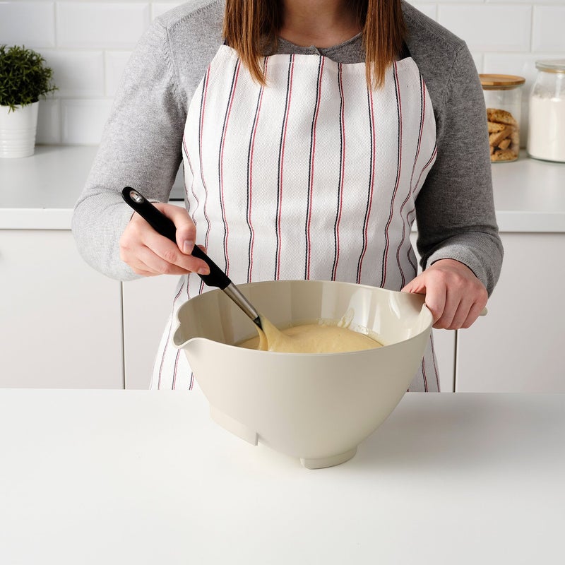 Baitique Ergonomic Mixing Bowl with Spout, Beige Plastic, 3 L - Image 2