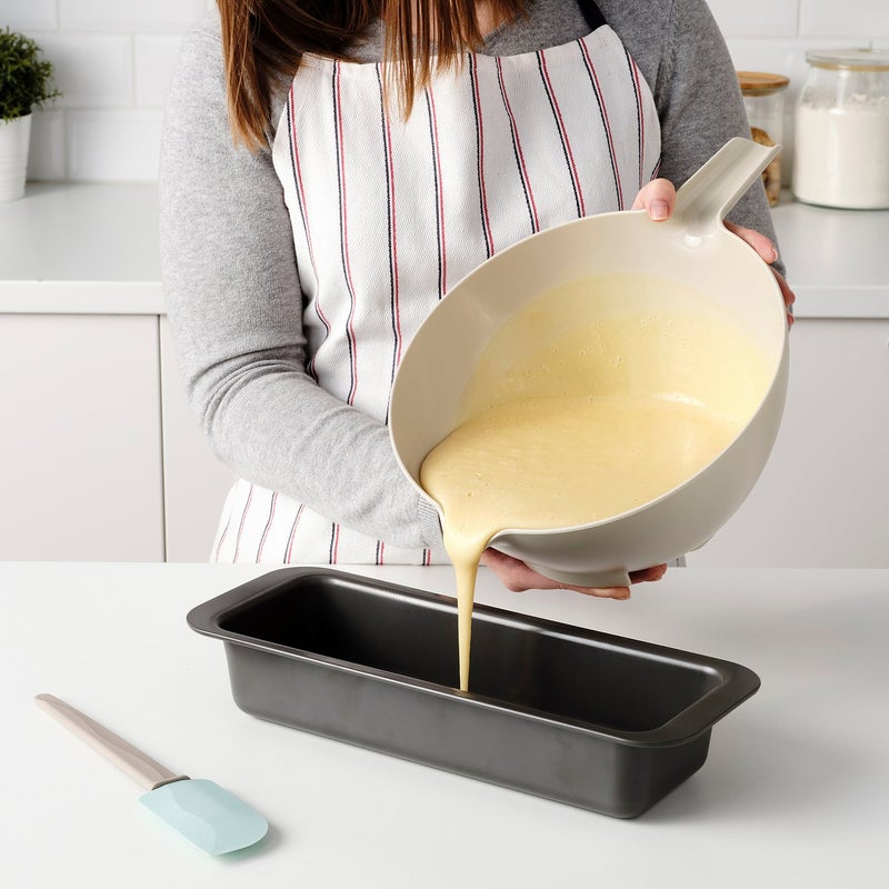 Baitique Ergonomic Mixing Bowl with Spout, Beige Plastic, 3 L - Image 5