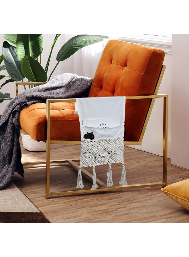 Bluejw New Sofa Armrest Storage Bag Hand Woven Magazine Bag Hanging Remote Control Magazine Storage  - Image 5