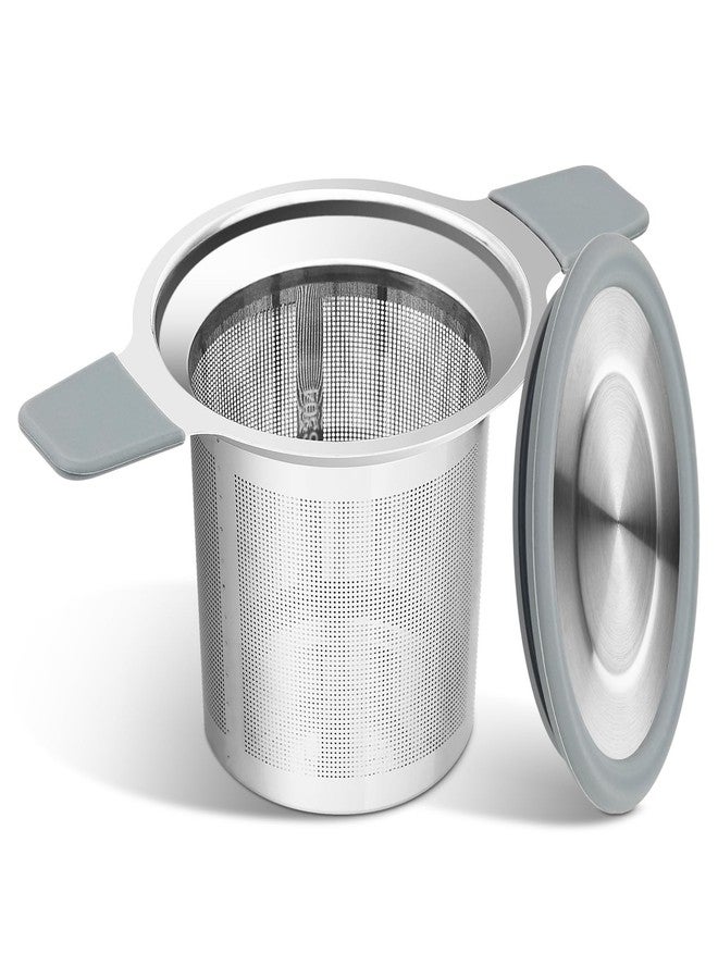 Ohtomber Tea Infuser Strainers, Stainless Steel Loose Leaf Tea Strainer Stepper with Heat Proof Double Handles, Extra Fine Mesh Ball Infusers, Diffuser Holder Filter for Mugs - Image 1