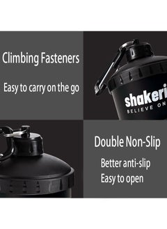 Aikanbo Protein Powder Funnel  Travel Protein Powder Container To Go with Carabiner & Reinforced Caps to Stop Spills - Protein & Pre Workout Powder Supplement Funnel for Bottles & Shakers  - Image 4