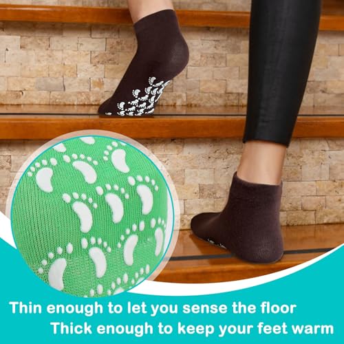 kilofly 5 pairs Non-Skid Soft Cotton Summer Slippers Gripper Socks Value Pack - Image 5