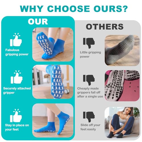 kilofly 5 pairs Non-Skid Soft Cotton Summer Slippers Gripper Socks Value Pack - Image 3