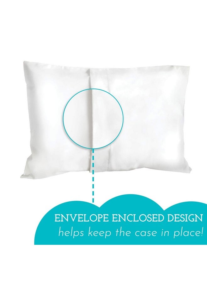 Little Sleepy Head - Little Sleepy Head Toddler Pillow with Pillowcase 13x18 - Kids Pillow for Sleeping - Toddler Pillow - Better Neck Support Ergonomic Pillow and Toddler Pillowcase - Best Pillows for Kids (White) - Image 1