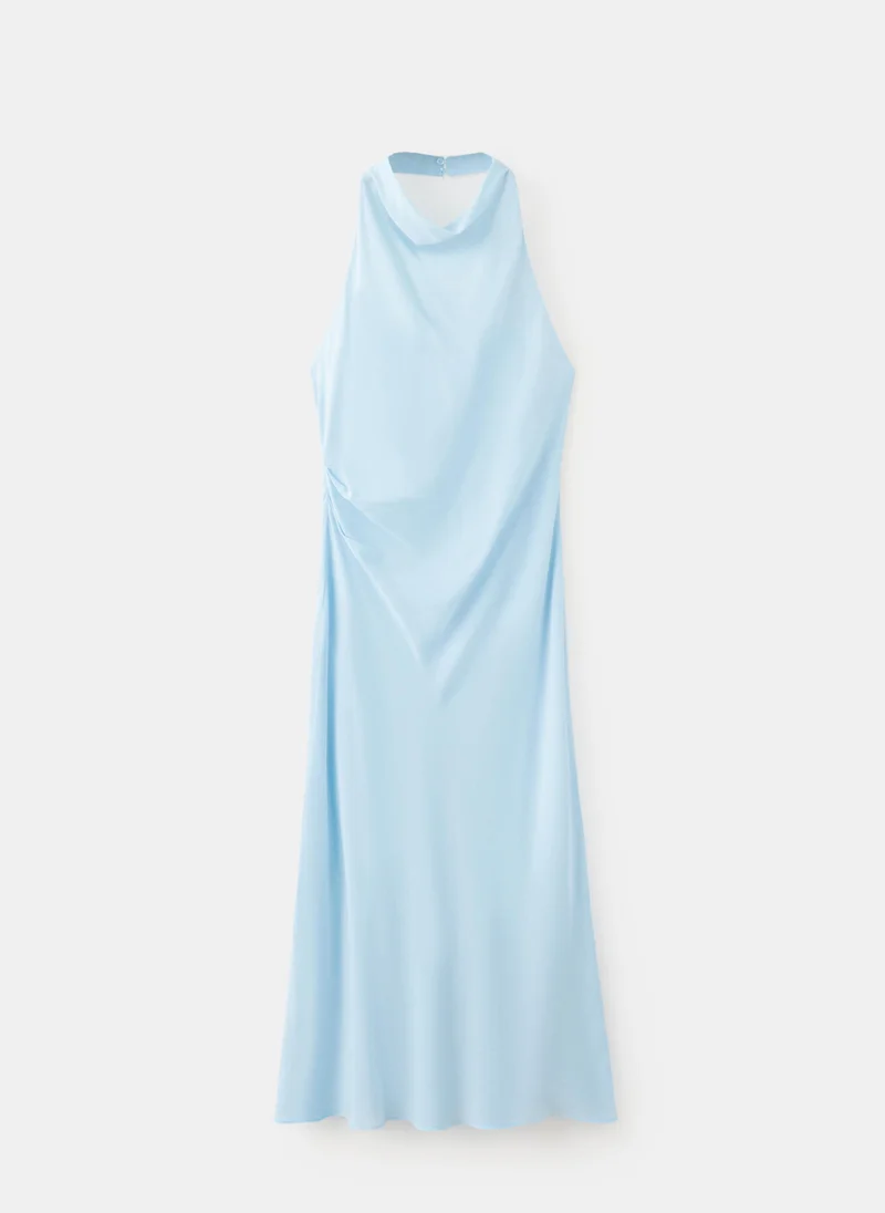 Mango 50-CELESTE Draped Halter Dress for Women | Best Price UAE