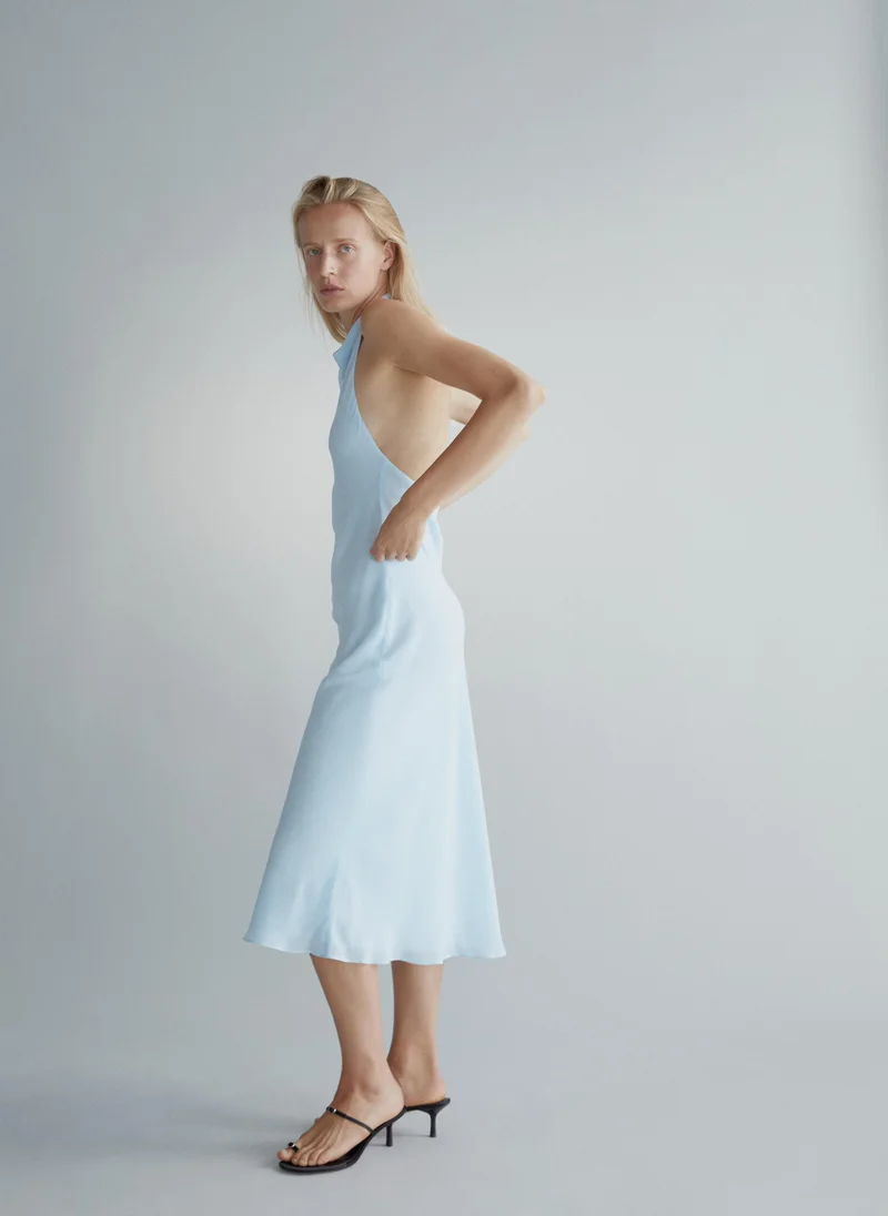 Draped Halter Dress