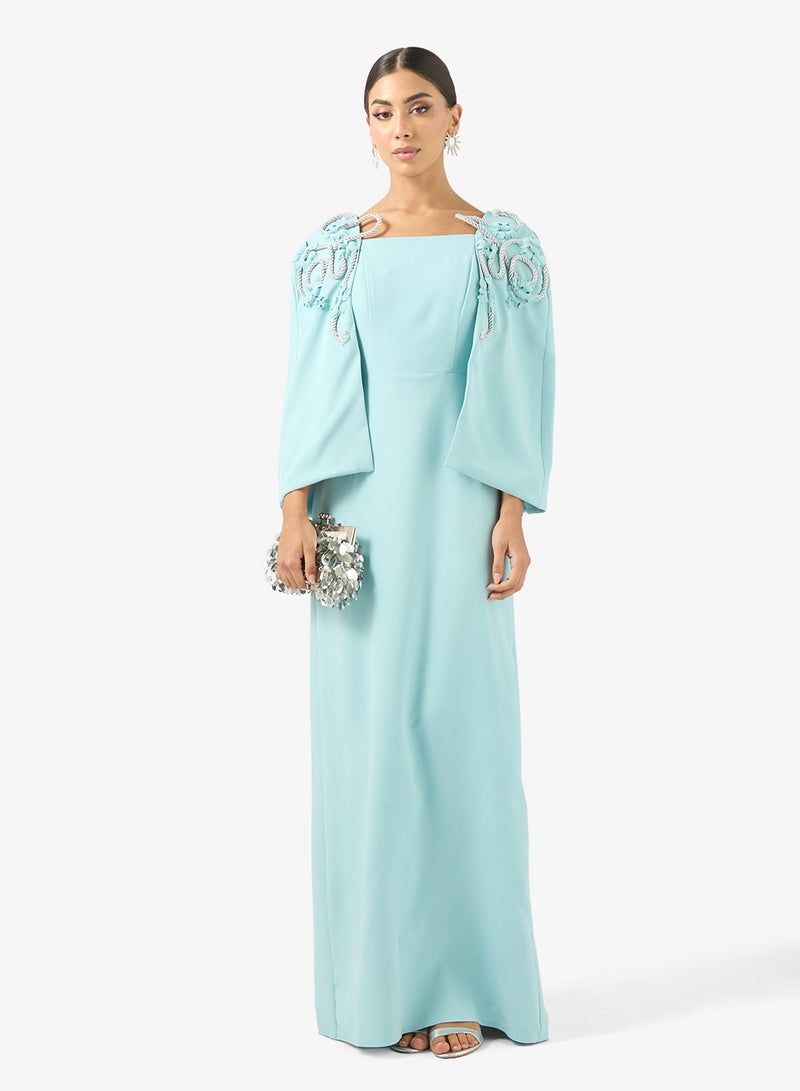 ايرا فستان ماكسي بأكمام كاب مزينة - Image 4