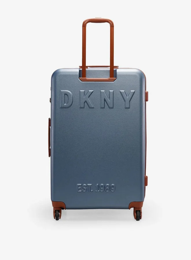 دكني Men's Logo Detail Hardcase Trolley Bag with Retractable Handle 28-L - Check-In