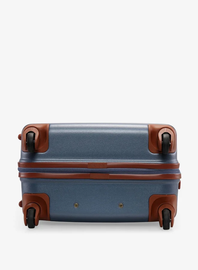 دكني Men's Logo Detail Hardcase Trolley Bag with Retractable Handle 28-L - Check-In
