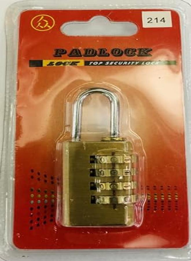 Brass Padlock Length 34Mm Width 22Mm 4 Digits Lock Material Pure Brass - Image 3