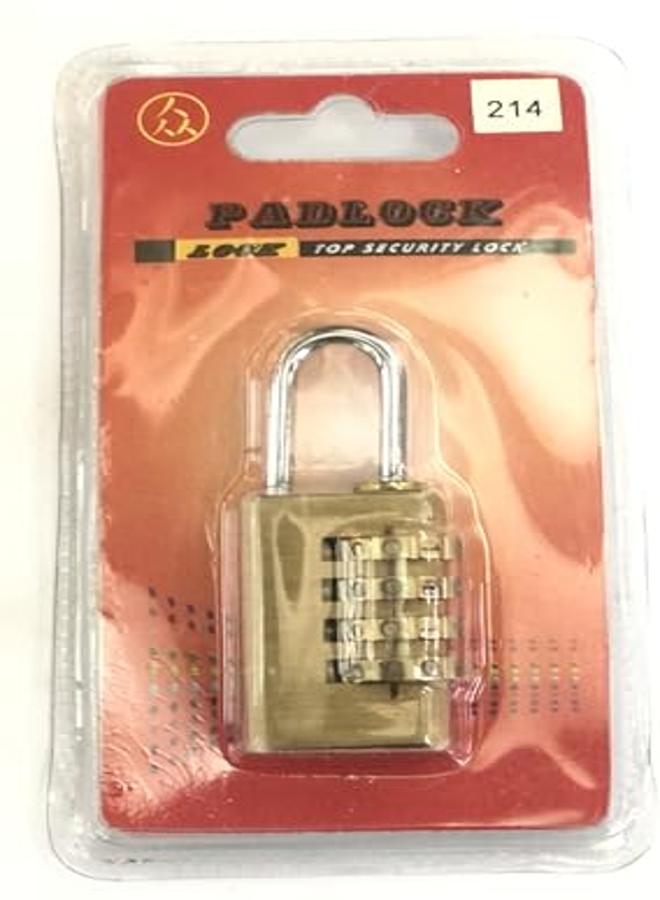 Brass Padlock Length 34Mm Width 22Mm 4 Digits Lock Material Pure Brass - Image 2