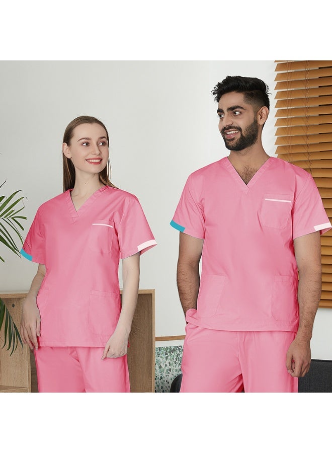 NIBEMINENT Hospital Doctors Wash Hands Wear Split Sets Short Sleeved Brush Hand Clothing Oral And Dental Nurses Surgical Clothing - Image 1