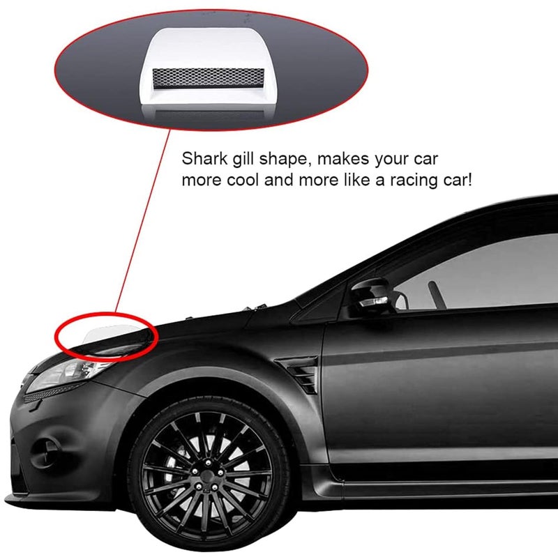 Asryd Decorative Car Air Flow Vent Cover Hood ABS Exterior Accessories For Maruti Suzuki Gypsy (White) - Image 2