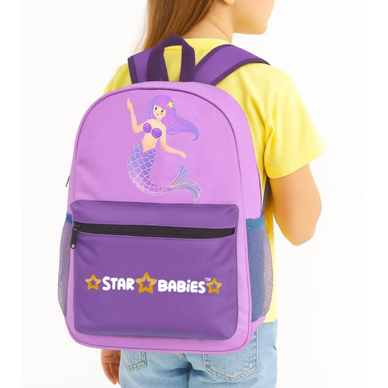 Star Babies - Backpack, Stainless Steel Water Bottle & Bento Lunch Box Set - Little Mermaid - 3 Pcs - Image 5