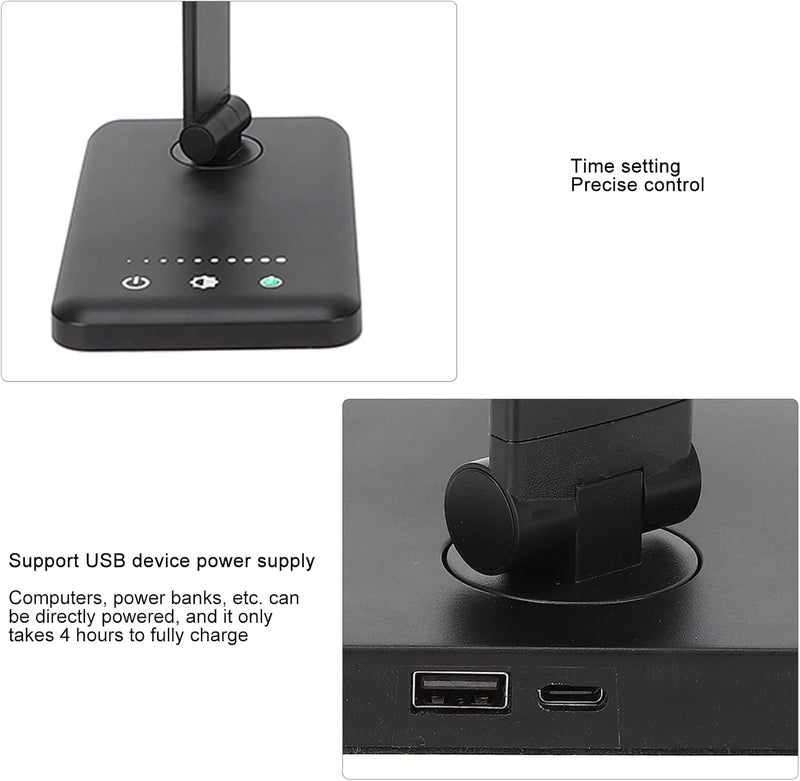 klarako LED Desk Lamp,Multifunctional Eye Caring Light Portable USB Charging Table Lamp for Home Office Beauty Salon - Image 5