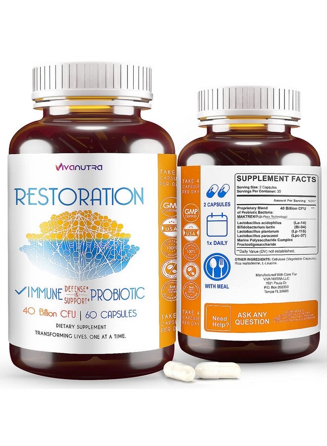 VIVANUTRA Restoration Toenail Fungus Treatment Probiotic Pills - Nail Fungus Treatment For Toenail, fungus Fungi Foot Repair Extra strength, Intensive Toe Nail renewal feet Fungus Supplement - Month Supply 60ct - Image 1