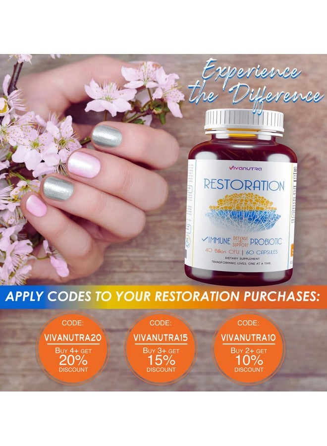 VIVANUTRA Restoration Toenail Fungus Treatment Probiotic Pills - Nail Fungus Treatment For Toenail, fungus Fungi Foot Repair Extra strength, Intensive Toe Nail renewal feet Fungus Supplement - Month Supply 60ct - Image 5