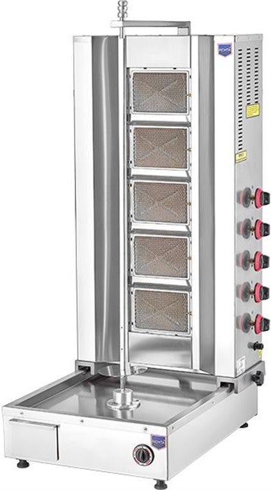 REMTA 5 Radiant Bottom Motor Natural Gas (CE) Doner Grill 