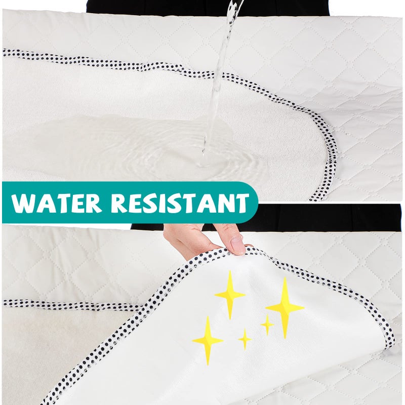 Chumia 12 Pack Baby Waterproof Changing Pad Liners Portable Baby Changing Mat Soft Flannel Cotton Reusable Table Cover Liners for Boys Girls - Image 3