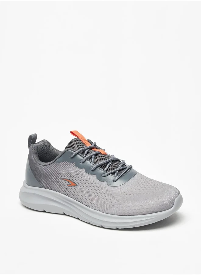 Dash Textured Sports Shoes with Lace-Up Closure