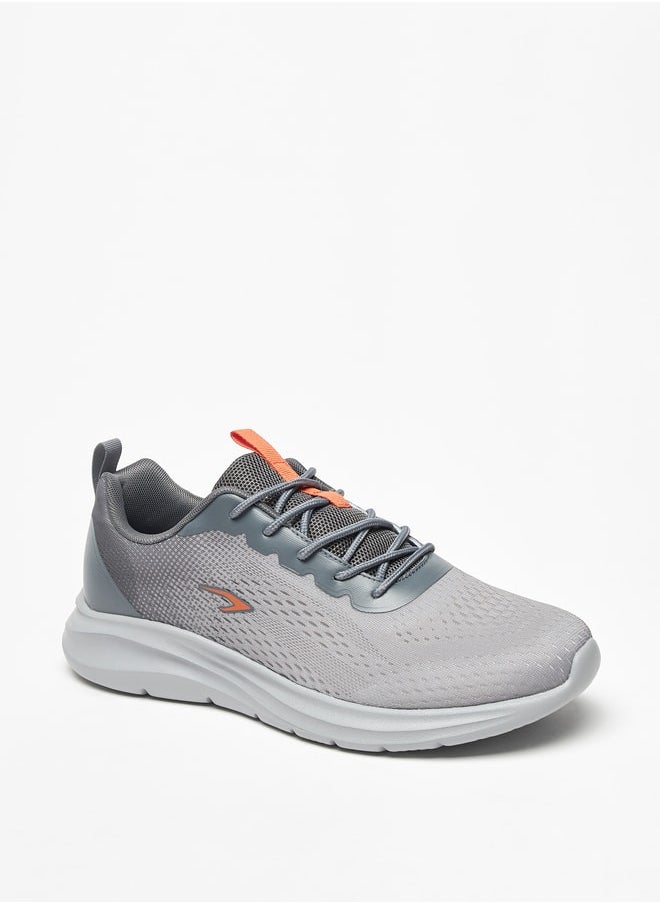 Dash Textured Sports Shoes with Lace-Up Closure  - Image 1