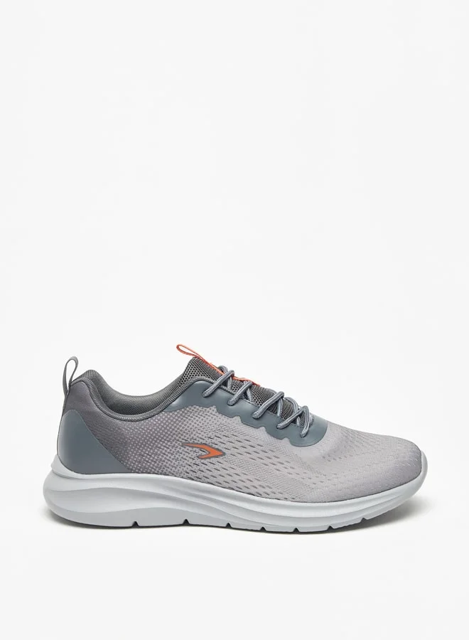 Dash Textured Sports Shoes with Lace-Up Closure