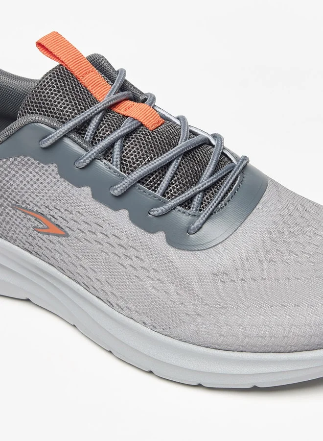 Dash Textured Sports Shoes with Lace-Up Closure