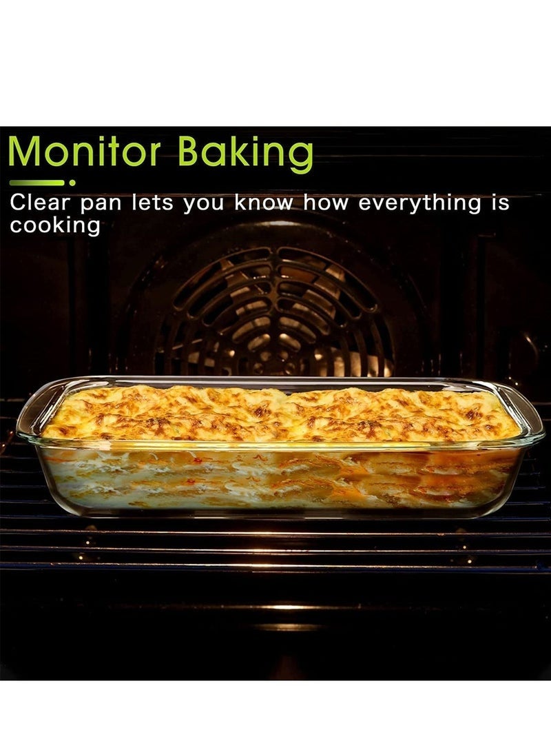 Arabest Glass Baking Dish set of 4 Size 0.8L, 1.6L, 2.0L and 2.6L (Small, Medium, Large and Extra Large sizes) for Cooking- Baking and Roasting- Casserole Dish- Borosilicate Glass- Dishwasher Safed loaf tray, - Image 4