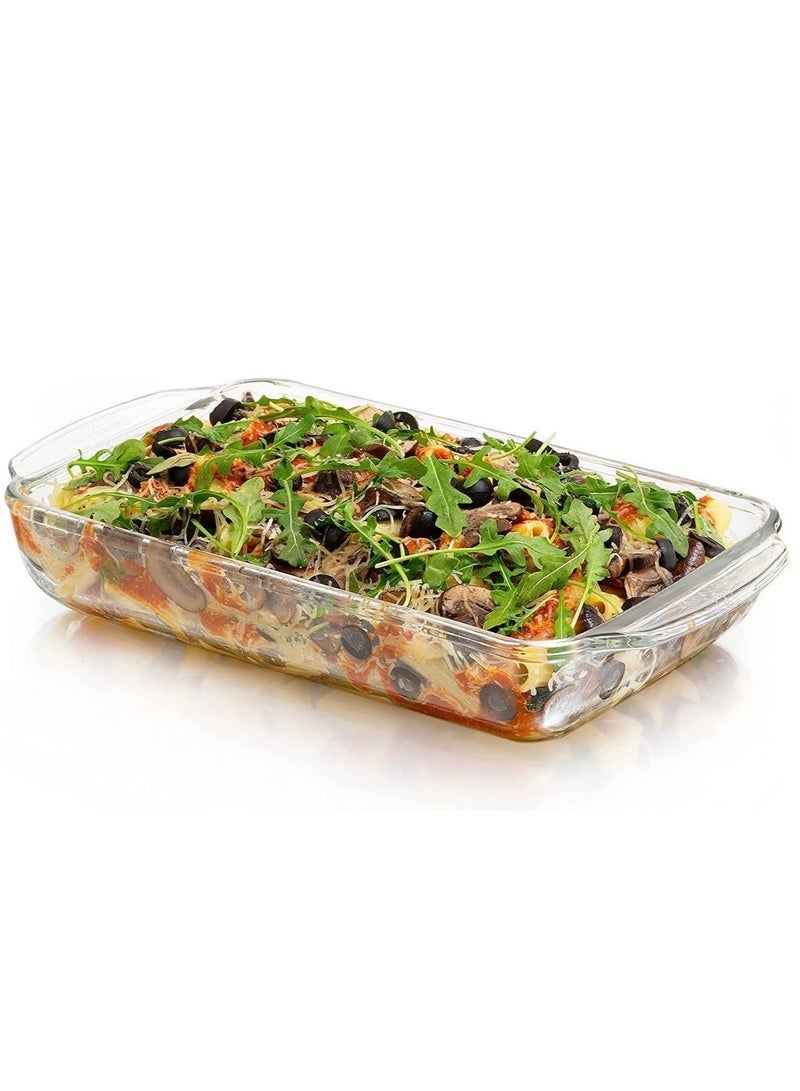 Arabest Glass Baking Dish set of 4 Size 0.8L, 1.6L, 2.0L and 2.6L (Small, Medium, Large and Extra Large sizes) for Cooking- Baking and Roasting- Casserole Dish- Borosilicate Glass- Dishwasher Safed loaf tray, - Image 3