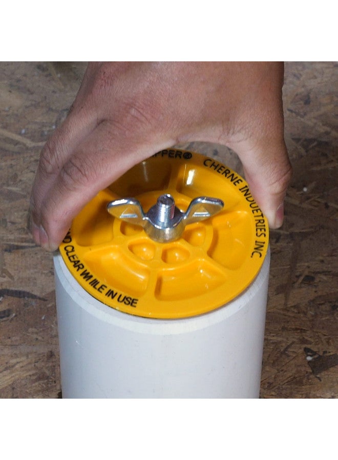 Cherne 270229 End-Of-Pipe Gripper Mechanical Test Plug, 2", Yellow