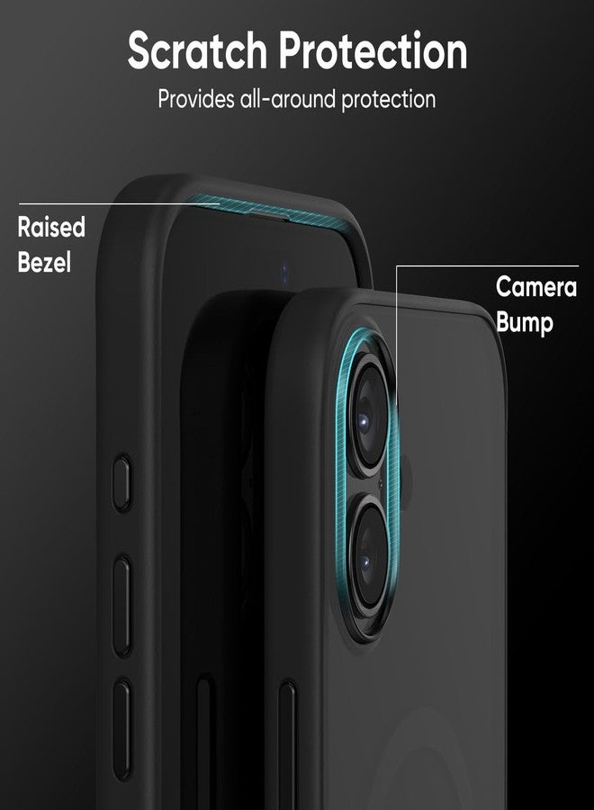 FLOLAB Surtect Tri-Fusion Magnetic for iPhone 16 Case Protective Slim Design Magsafe Compatible Military Grade - Full Black Matte Translucent - Image 5