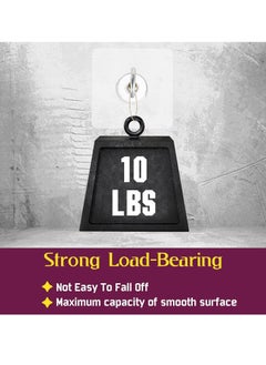 Oasisgalore 10PCS Ceiling Hooks, Self Adhesive Stainless Steel Eye Hooks, No Hole Hanger, Waterproof Seamless Wall Hooks for Hanging Plant Lights  - Image 3