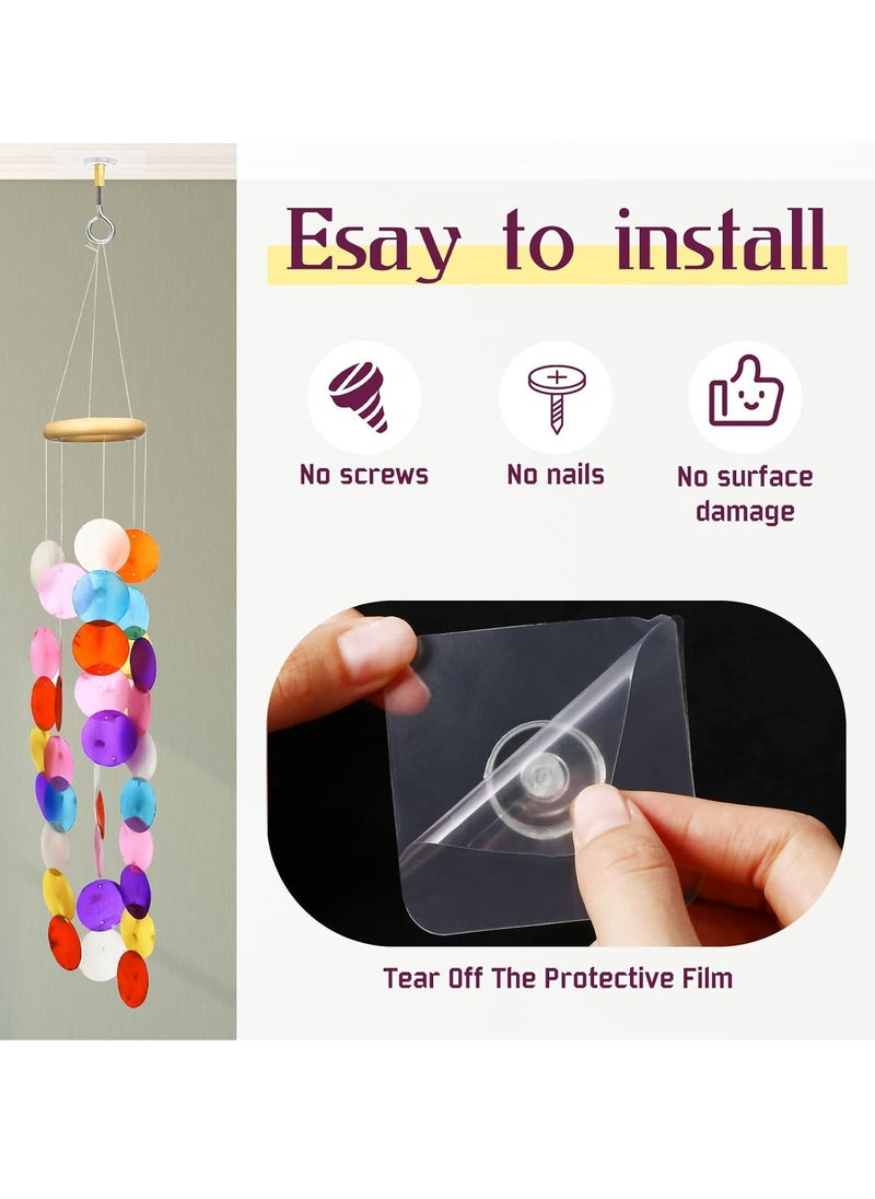 Oasisgalore 10PCS Ceiling Hooks, Self Adhesive Stainless Steel Eye Hooks, No Hole Hanger, Waterproof Seamless Wall Hooks for Hanging Plant Lights  - Image 5