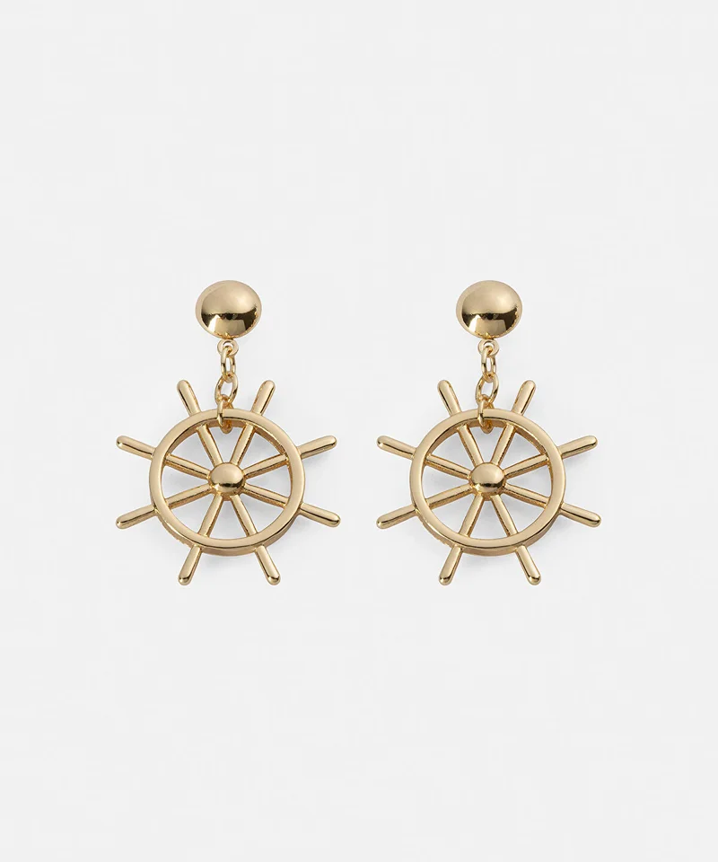 ابيكول Ship Wheel Earrings