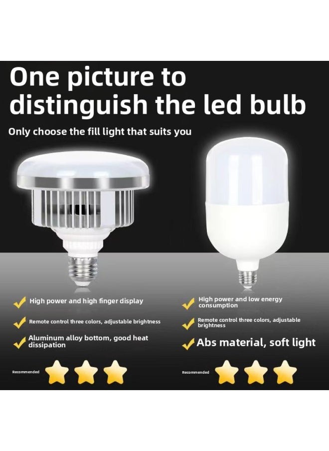 General - Live Professional Fill Light Photography Lamp Live Room Lighting Photography Lamp Anchor Photo Special Soft Light Fill Light-Color Of Light Source:Dual Lights 【high Display 700w Three-color Remote C - Image 1