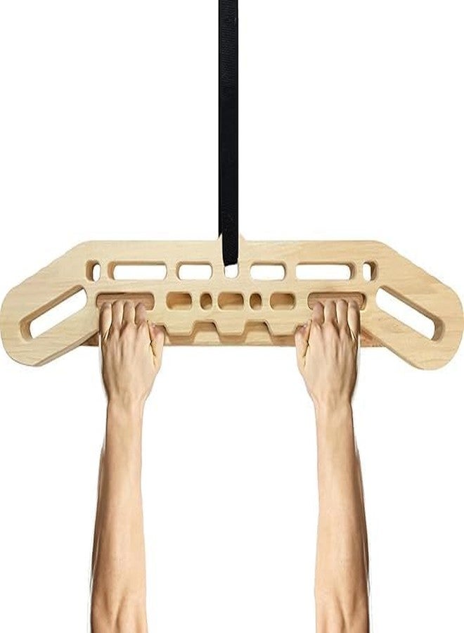 Keebori Portable Wooden Hangboard for Climbing Training - Fingerboard Grip Strength Trainer with Multiple Holds - Rock Climbing & Bouldering Pull-Up Board (Big) - Image 1