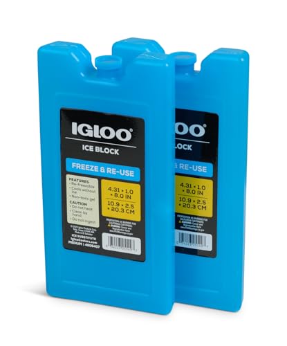 Igloo Medium Maxcold 2 Pack Ice Block Reusable Ice Packs for Coolers Freezer Pack Cold Packs for Coolers Long Lasting Ice Blocks - Image 1