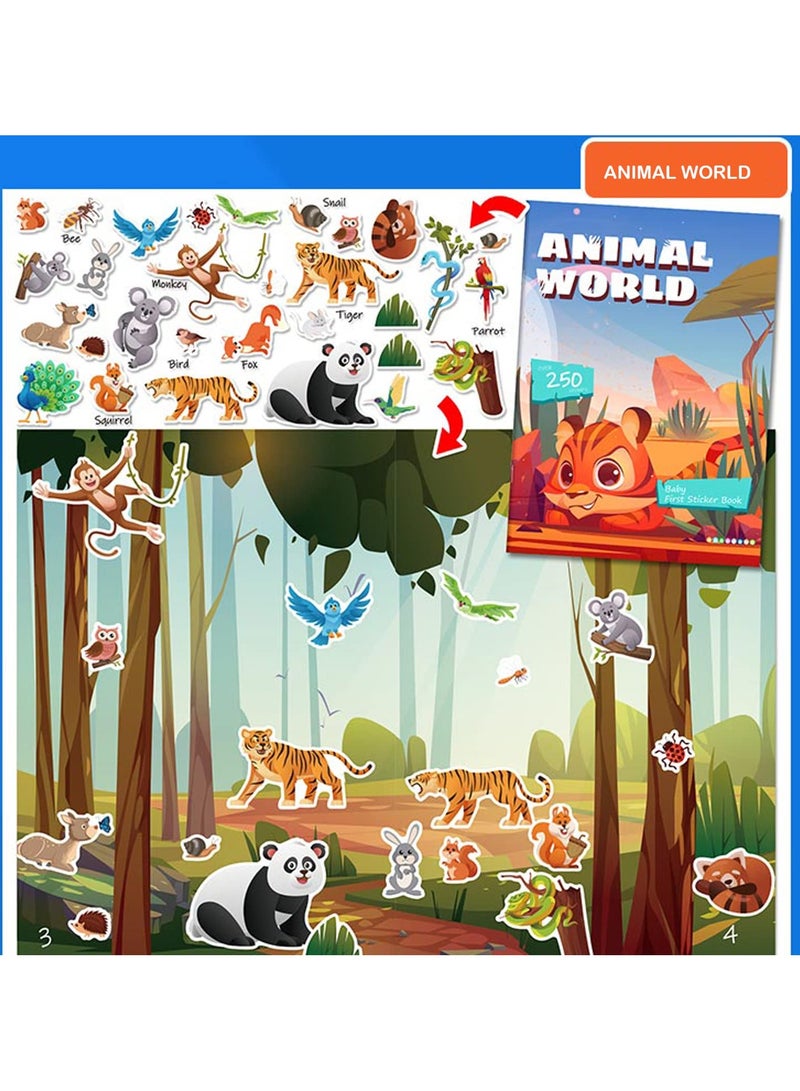 unikbebe 134Pcs Sticker Book, Vehicle Theme with 8 Scenes, No Mess Sticker Art for Kids, DIY Craft Kit, Educational Learning Toy, Portable Travel Activity Book, Make Your Own Fun Stickers for Toddlers, Waterproof Busy Book, Gift for Boys & Girls - Image 3