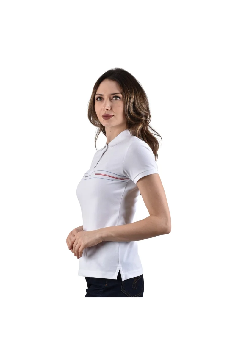 GIORDANO Women's White Short Sleeve Slim Fit Polo