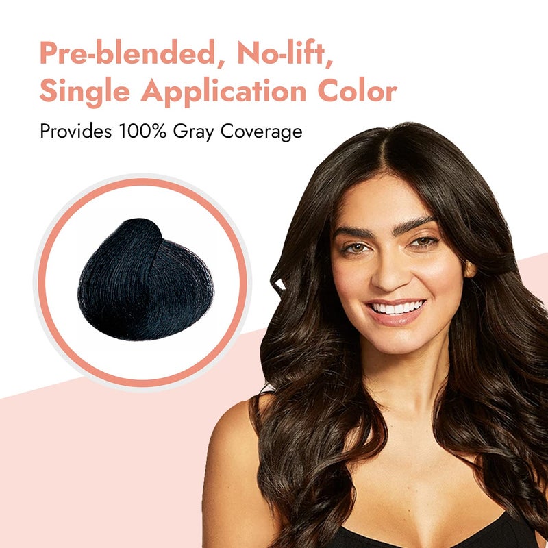 One N Only One N' Only Powder Hair Color Kit, Black, Permanent Color in Single Application, 100% Gray Hair Coverage without Lift, Just Add Water - No Developer Needed, Vegan and Cruelty Free - Image 5
