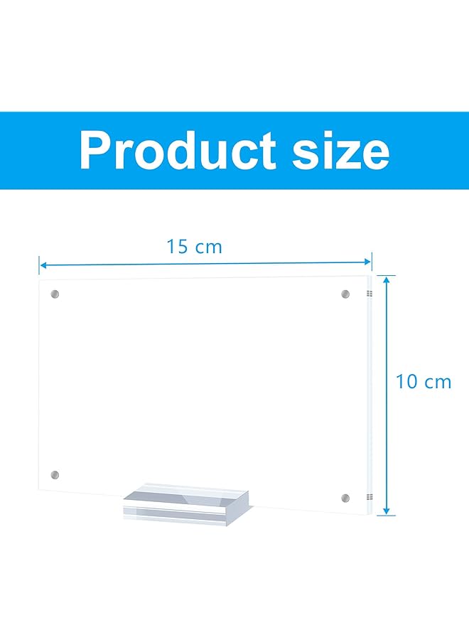 erorex Clear Acrylic Picture Frames 3Pcs Decorative Poster Photo Holder 4X6 Tabletop Display With Support Stand For Home Office Room Desktop Display - Image 2