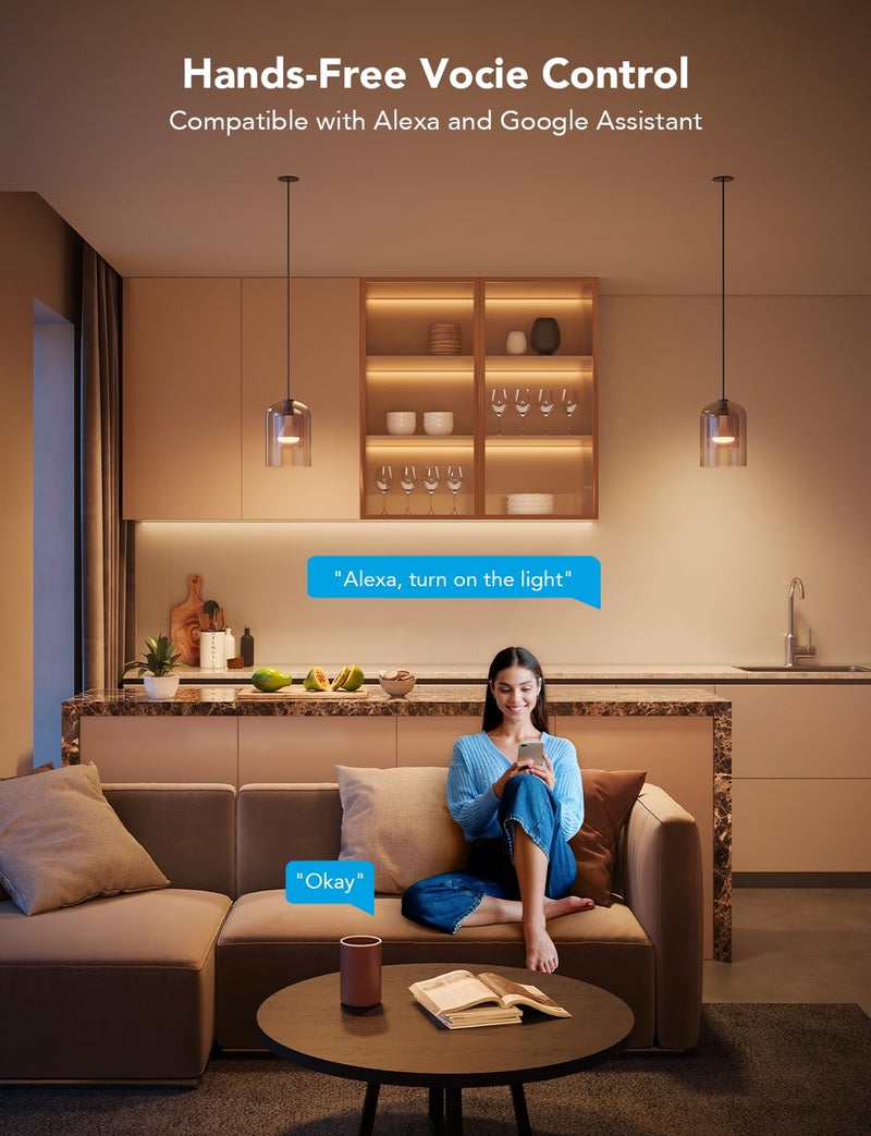 Govee Smart Light Bulbs, 1200 Lumens Dimmable BR30 Bulbs, RGBWW Color Changing Light Bulb, Flood Light Bulbs Work with Alexa, Google Assistant, WiFi & Bluetooth LED Bulbs, Music Sync, 2 Pack - Image 4