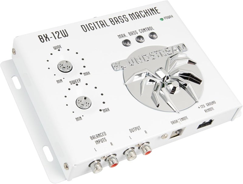SOUNDSTREAM BX-12W – White Bass Processor | Subwoofer Bass Booster and Epicenter Alternative for Factory & Aftermarket Sound Systems | Car Audio Bass Restoration Processor with Remote Control - Image 2