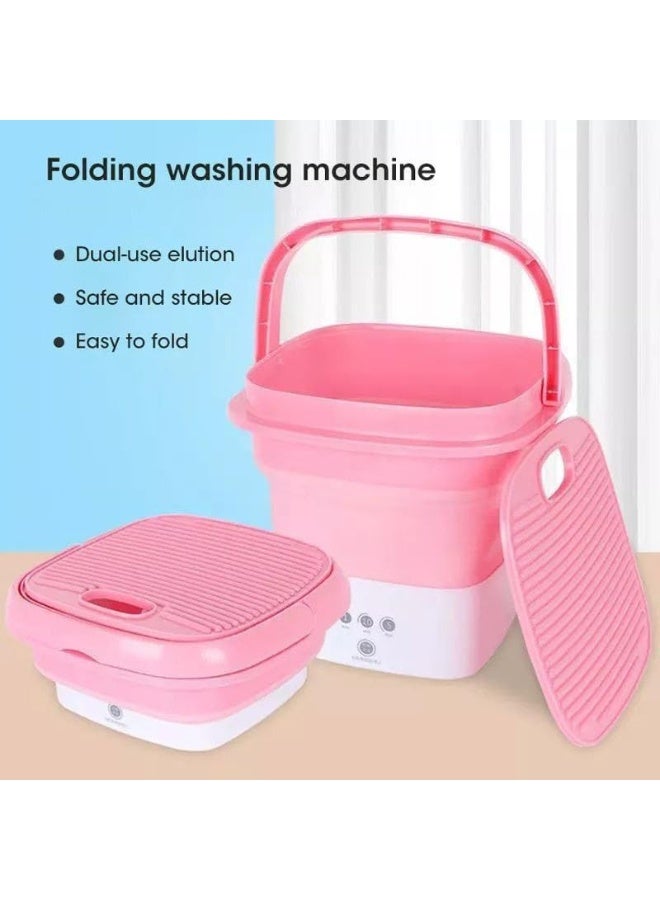 Portable Foldable Washing Machine – Mini Electric Washing Machine for Travel, Trips, and Apartments, Easy to Carry and Store, Blue - Image 4